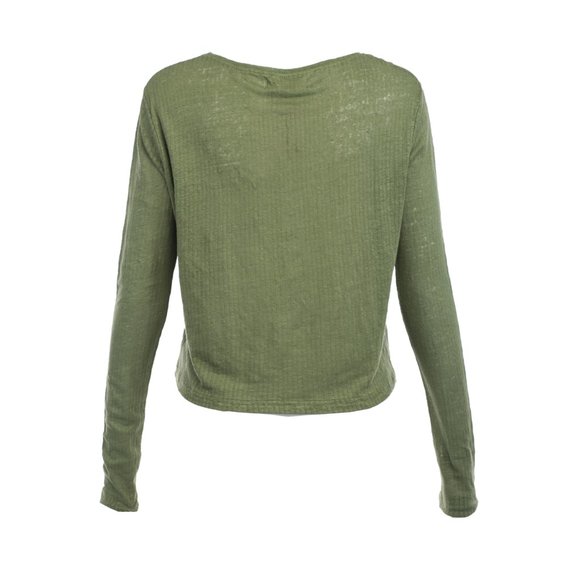 SAGE GREEN LONG SLEEVE BOHO TOP BY NICOLE RICHIE - Picture 3 of 4